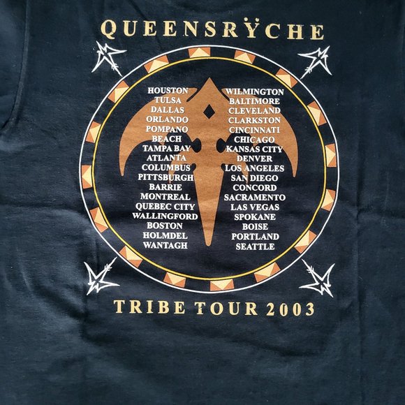 Vintage Queensryche 2003 "Tribe" Tour Double Sided Concert T Shirt Men's Medium - Picture 3 of 7